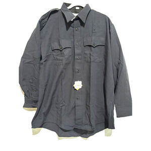 Flying Cross F1‎ 48w66 LAPD Navy Shirt 17.5 sz 34 supercrease cop pilot uniform
